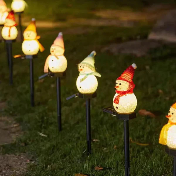 Sneeuwpoplamp - LED - Werkt op zonne-energie - Kerstverlichting voor in de tuin - Kerstverlichting voor buiten-Boetiek Moda