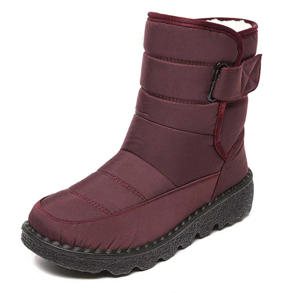 Snow Boots - Warme, Waterdichte, Slip-On, Met Bont gevoerde Winterlaarzen voor dames-Boetiek Moda