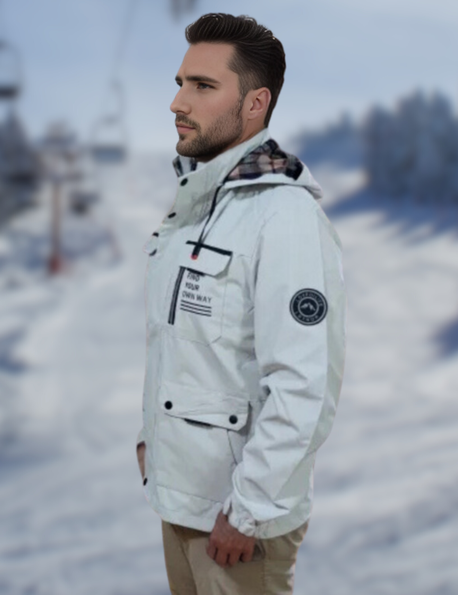 Snow Jacket – Waterdichte winter ski-jas met capuchon voor mannen-Boetiek Moda