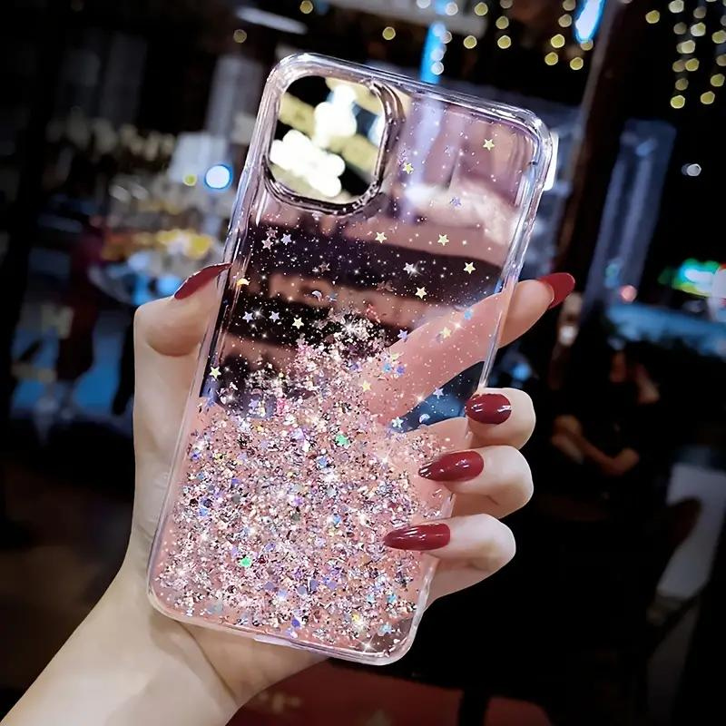 SparkleShield Glitter Hoesje | Transparante Zachte Silicone Telefoonhoes-Boetiek Moda