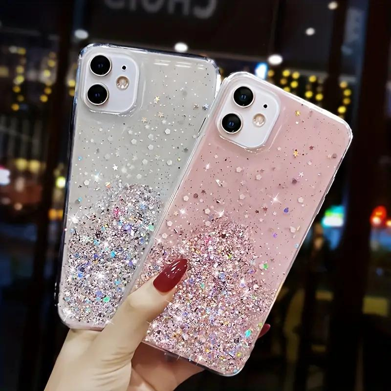 SparkleShield Glitter Hoesje | Transparante Zachte Silicone Telefoonhoes-Boetiek Moda