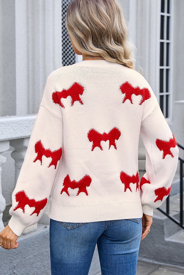 Speelse Roze Trui met Patroon-Boetiek Moda