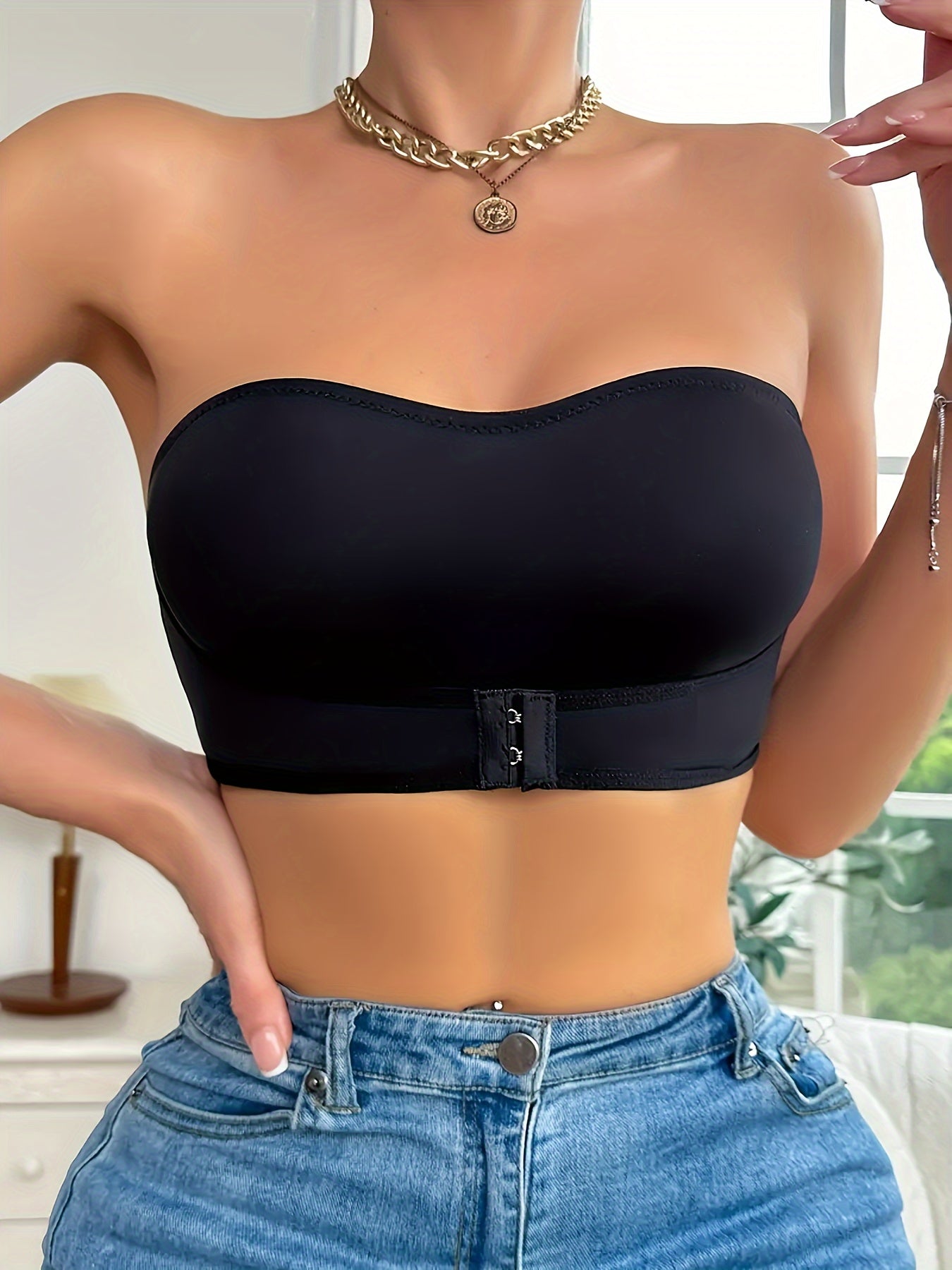 Strapless Beha | Niet Gevuld | Frontsluiting | Bandeau Beha | Frontsluiting Beha-Boetiek Moda