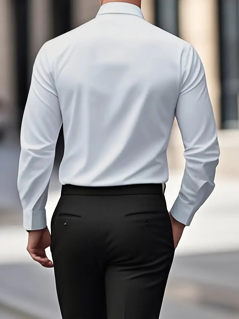 Strijkvrij Overhemd | Kreukvrij | Slim Fit | Knoop Overhemd | Heren Overhemden-Boetiek Moda