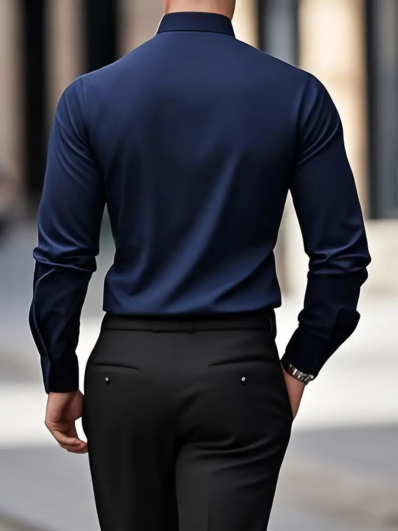 Strijkvrij Overhemd | Kreukvrij | Slim Fit | Knoop Overhemd | Heren Overhemden-Boetiek Moda