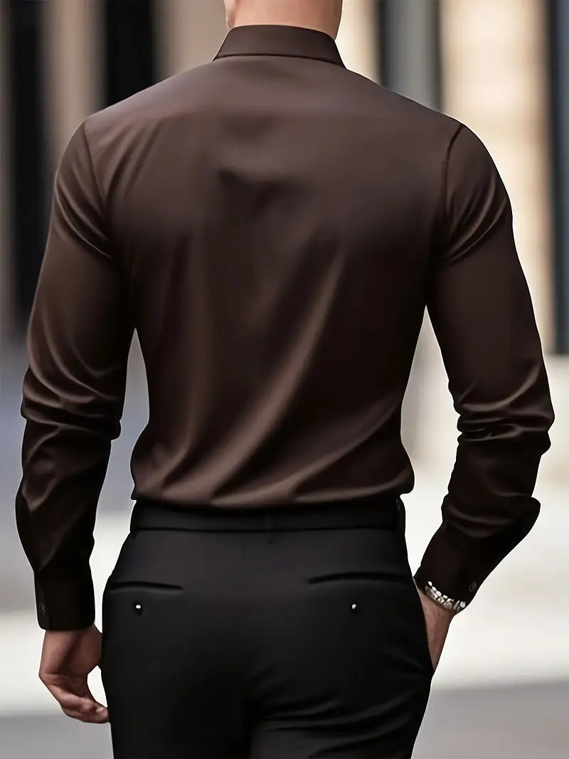 Strijkvrij Overhemd | Kreukvrij | Slim Fit | Knoop Overhemd | Heren Overhemden-Boetiek Moda