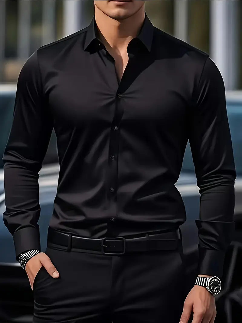 Strijkvrij Overhemd | Kreukvrij | Slim Fit | Knoop Overhemd | Heren Overhemden-Boetiek Moda