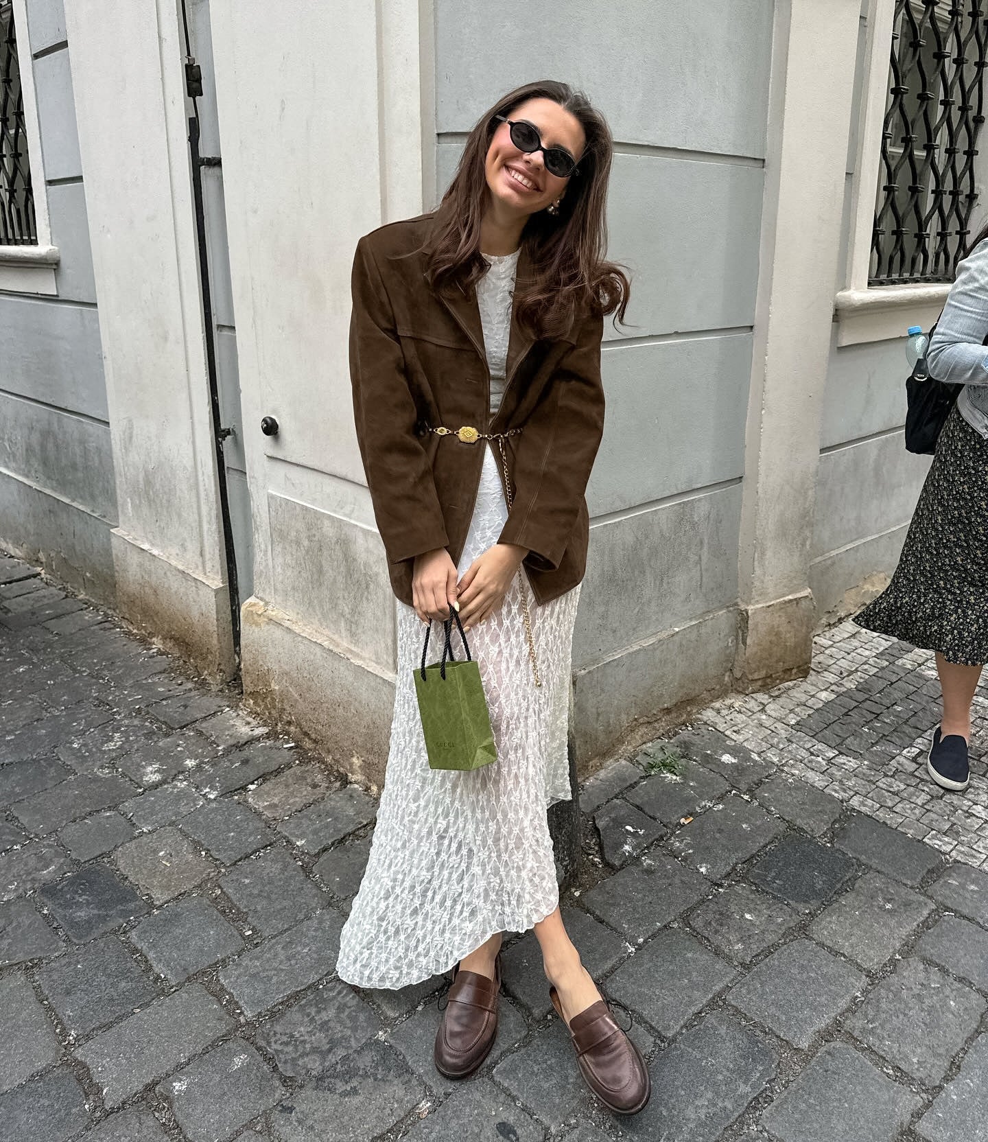 Suède Jas - Vintage - Bruin - Oversized Jas - Damesjas-Boetiek Moda