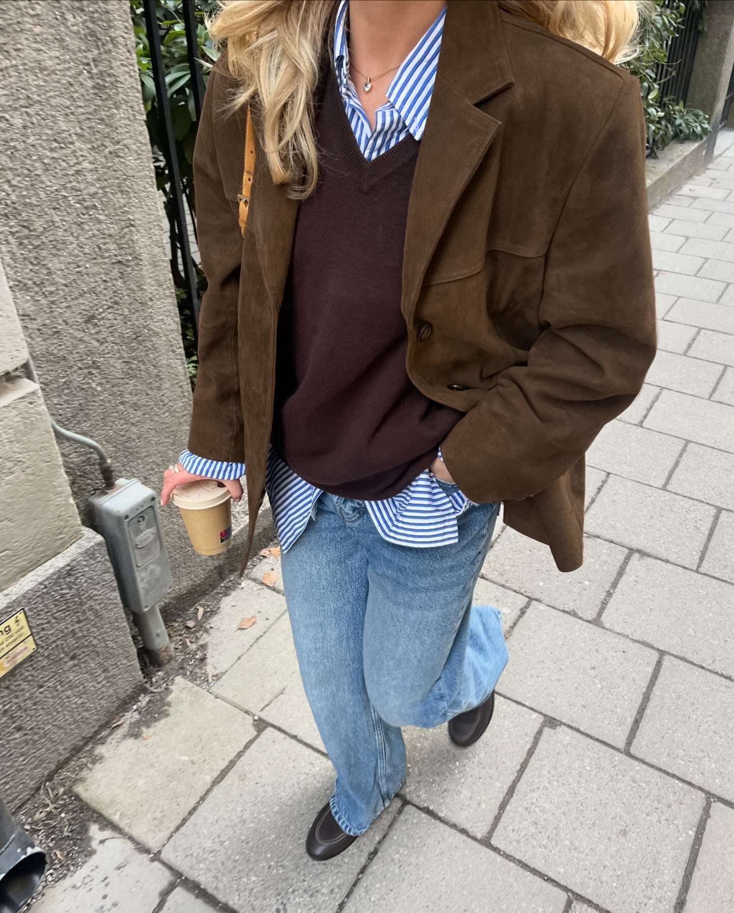 Suède Jas - Vintage - Bruin - Oversized Jas - Damesjas-Boetiek Moda