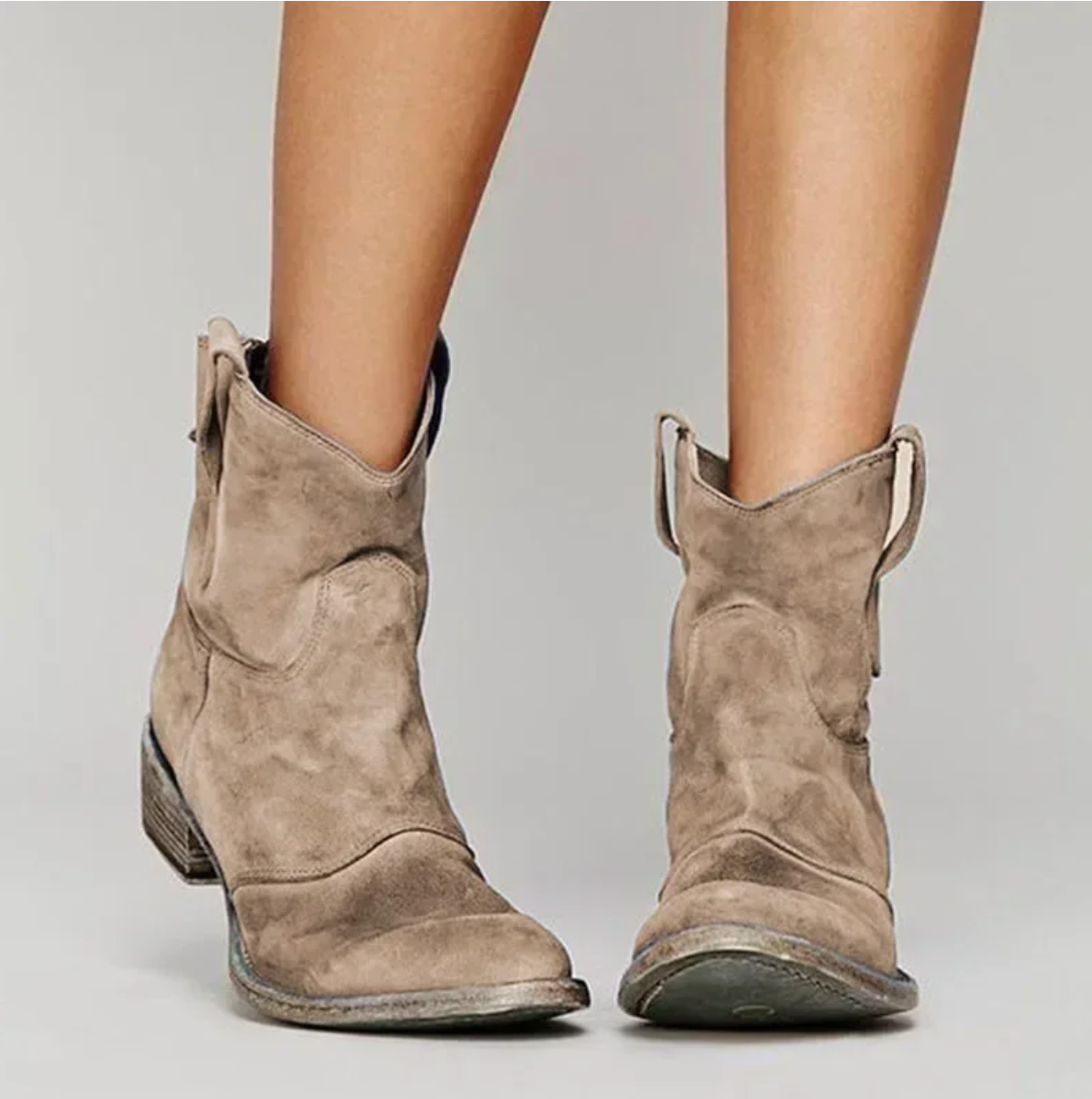 Suède Laarzen | Western | Puntige Tenen | Slip-On Laarzen | Vrouwenlaarzen-Boetiek Moda