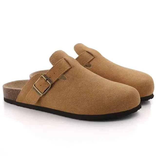 Suède Slippers - Slip-On - Kurkzool - Muiltjes - Herenslippers-Boetiek Moda