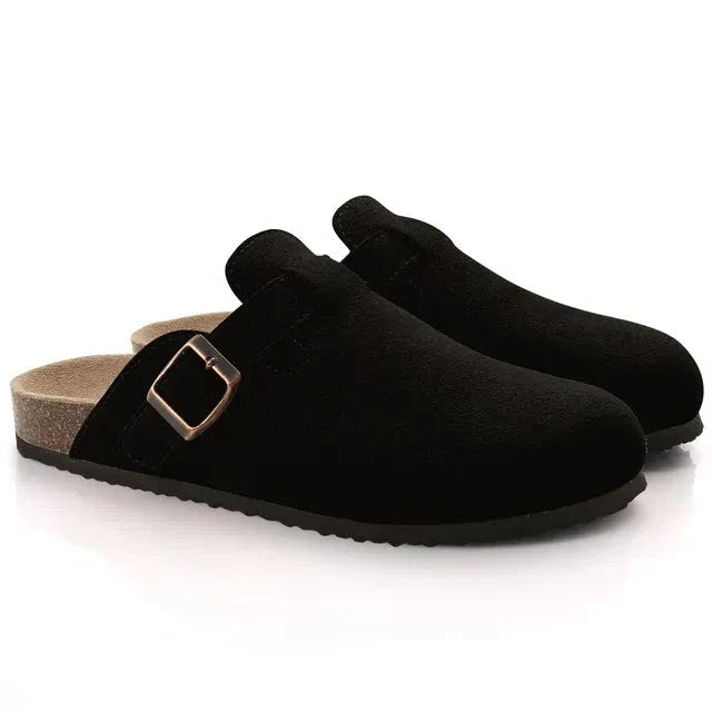 Suède Slippers - Slip-On - Kurkzool - Muiltjes - Herenslippers-Boetiek Moda