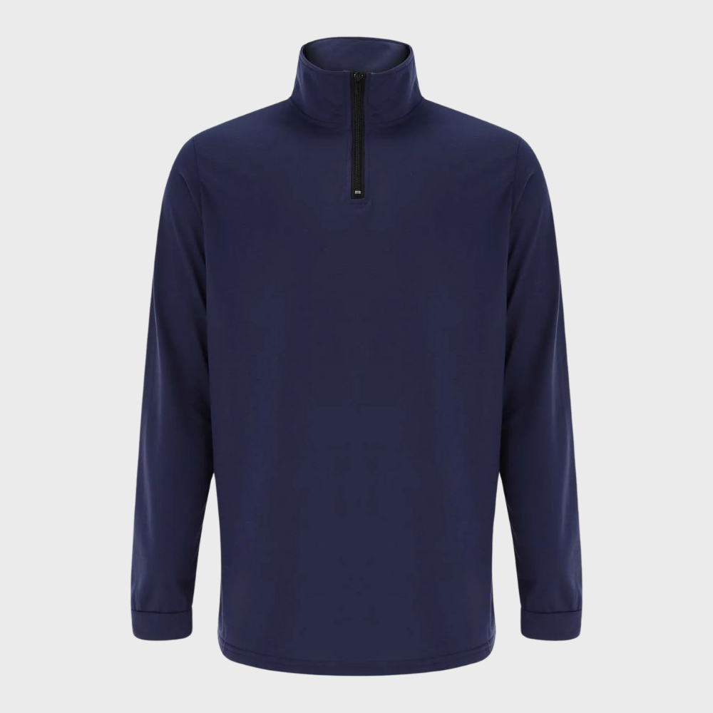 Sweatshirt - Heren Warm Staande Kraag Lange Mouw Zip-Hals Sweater-Boetiek Moda