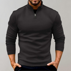 Sweatshirt - Heren Warm Staande Kraag Lange Mouw Zip-Hals Sweater-Boetiek Moda