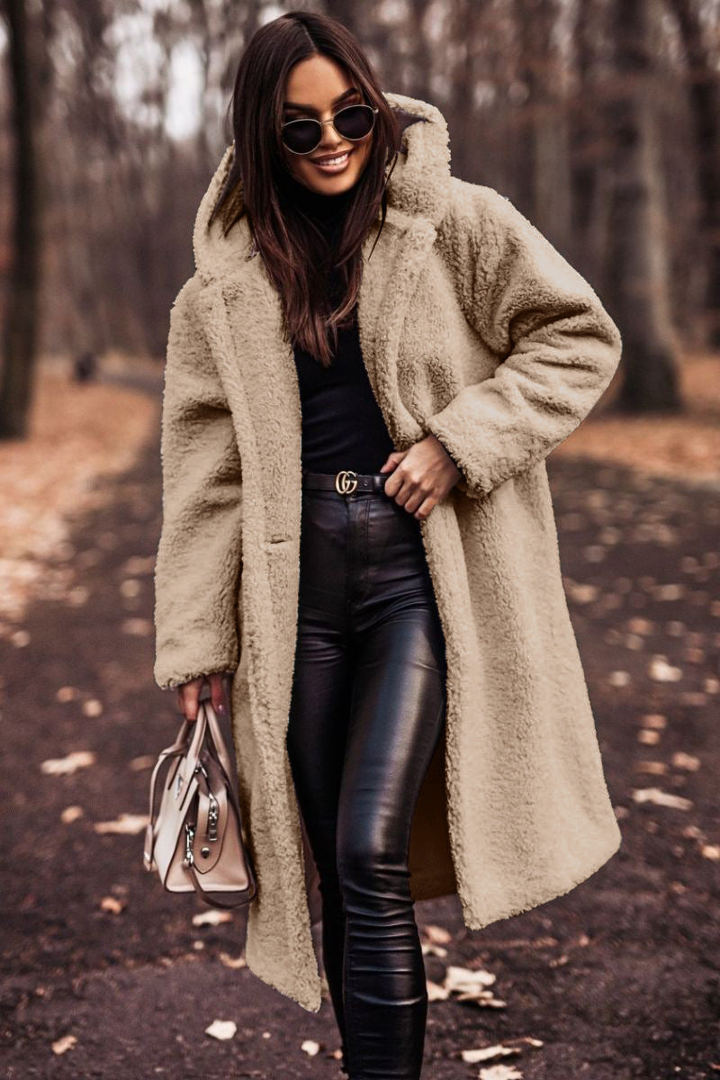 Teddy Coat | Hooded | Faux Fur | Long Coat | Women's Winter Coat-Boetiek Moda