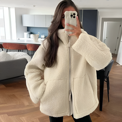 Teddy Fleece Jas | Bont | Oversized | Teddy Jas | Vrouwen Winterjas-Boetiek Moda