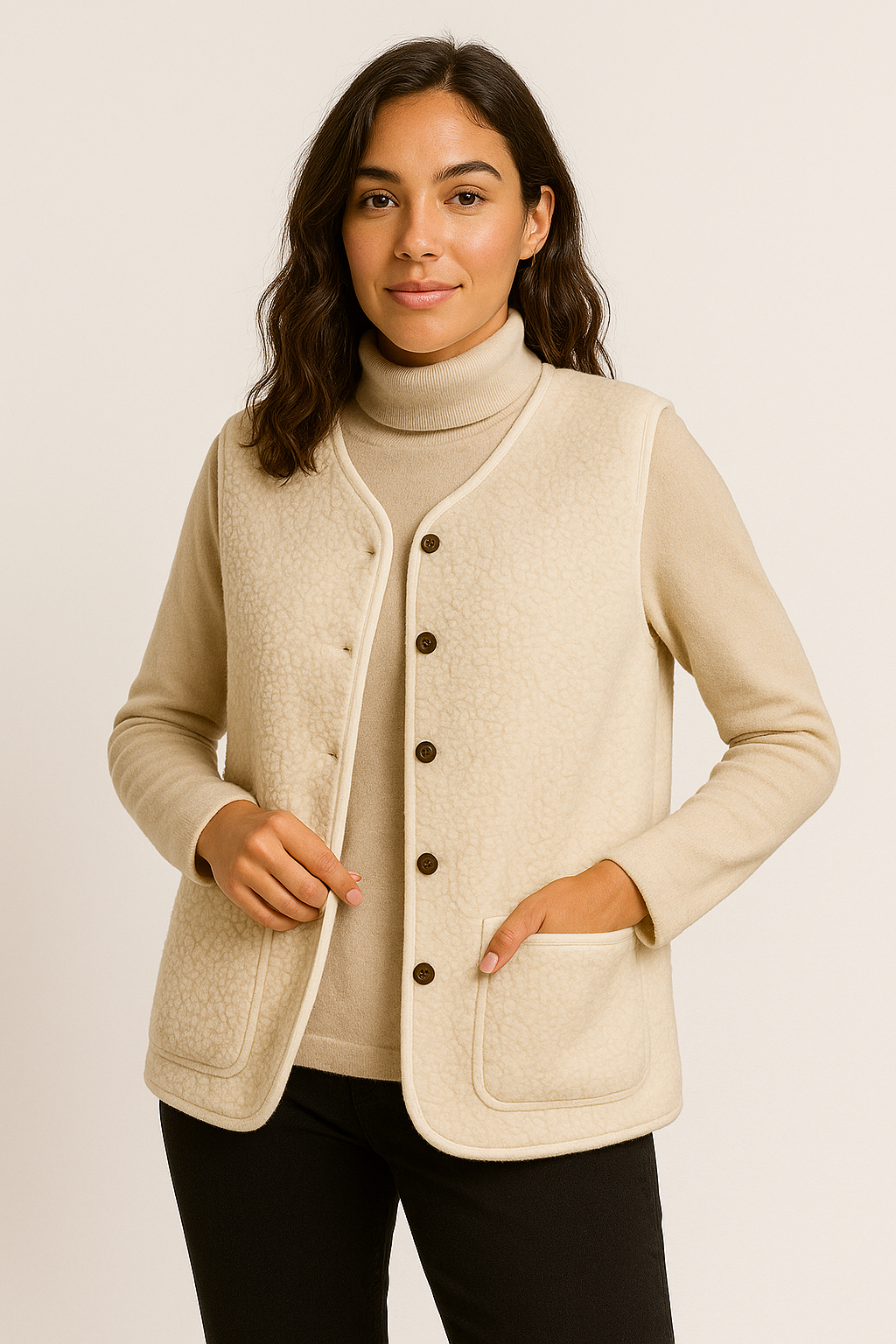 Teddy Gilet - Dames Bodywarmer zonder mouwen Teddy Vest-Boetiek Moda