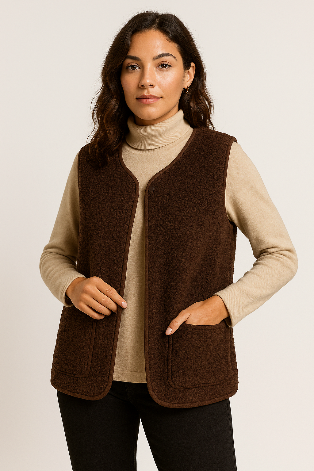Teddy Gilet - Dames Bodywarmer zonder mouwen Teddy Vest-Boetiek Moda