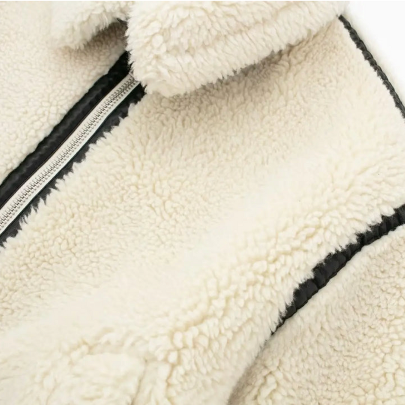 Teddyjas | Wit | Fleece | Bontjas | Winterjassen & jacks voor dames-Boetiek Moda