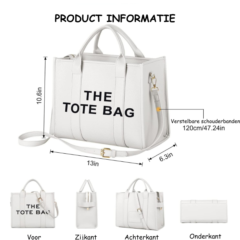 The Tote Bag | Stijlvolle design handtas met korte en lange hendel-Boetiek Moda