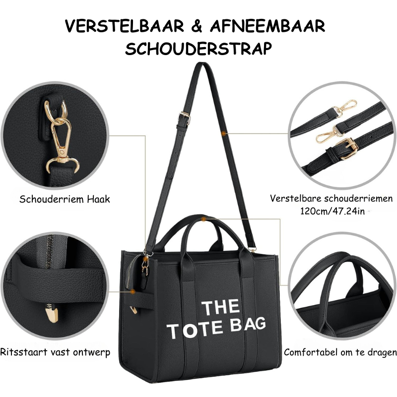 The Tote Bag | Stijlvolle design handtas met korte en lange hendel-Boetiek Moda