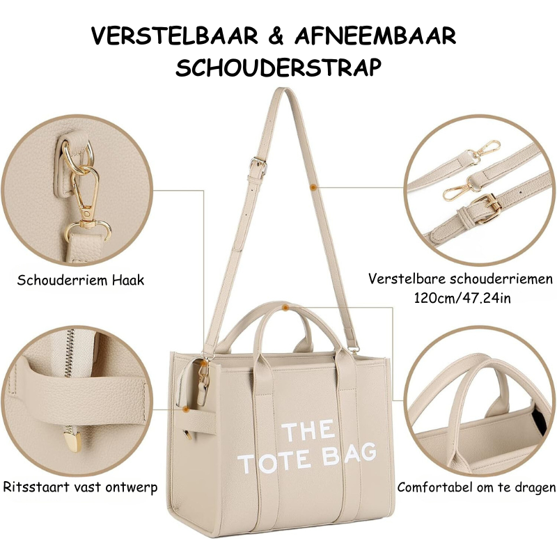 The Tote Bag | Stijlvolle design handtas met korte en lange hendel-Boetiek Moda