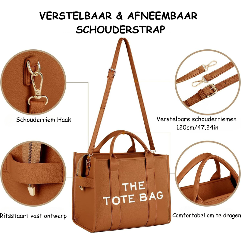 The Tote Bag | Stijlvolle design handtas met korte en lange hendel-Boetiek Moda