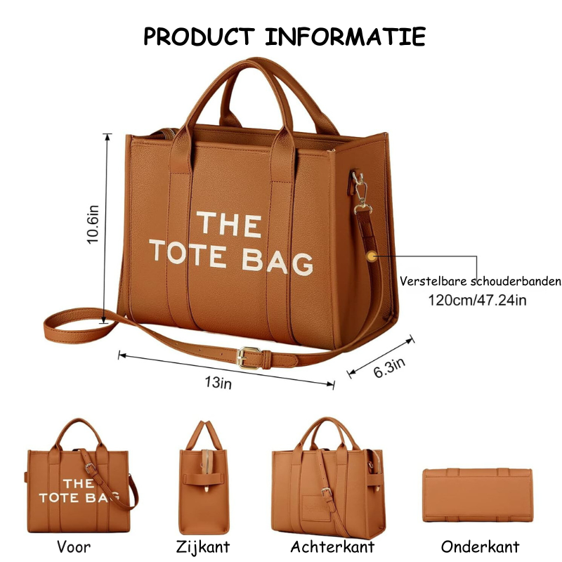 The Tote Bag | Stijlvolle design handtas met korte en lange hendel-Boetiek Moda