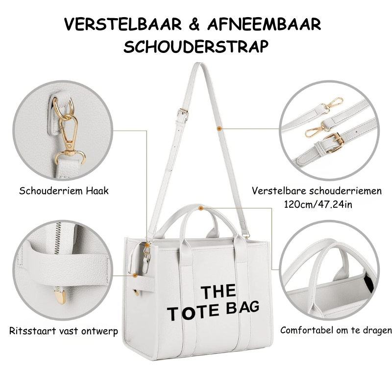 The Tote Bag | Stijlvolle design handtas met korte en lange hendel-Boetiek Moda