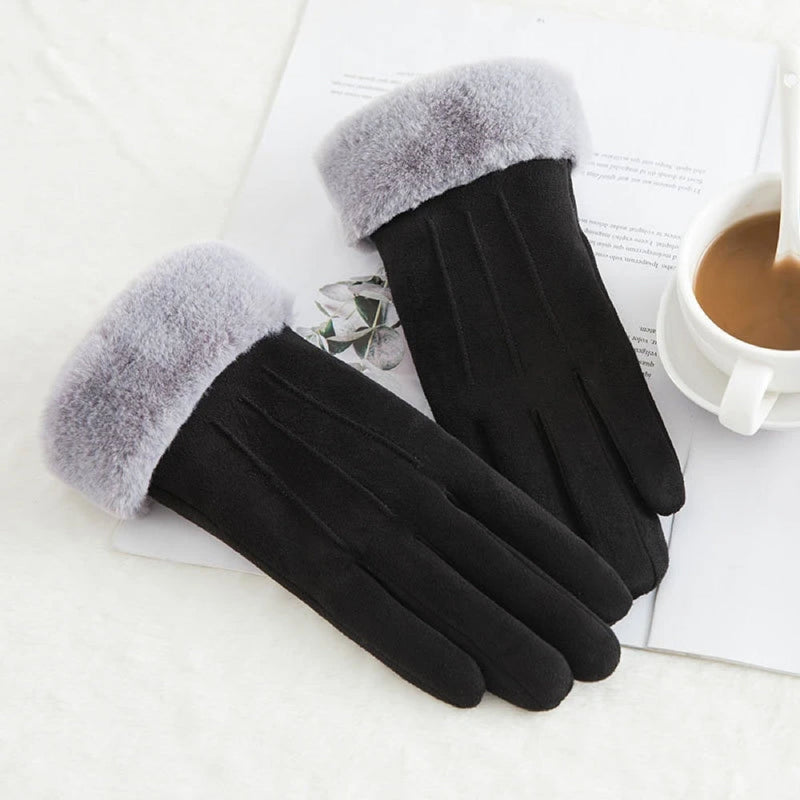 Touchscreen handschoenen - Vrouwen Warme Fleece Touch Phone Winterhandschoenen-Boetiek Moda