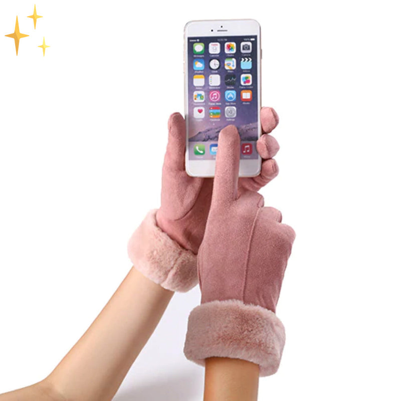 Touchscreen handschoenen - Vrouwen Warme Fleece Touch Phone Winterhandschoenen-Boetiek Moda