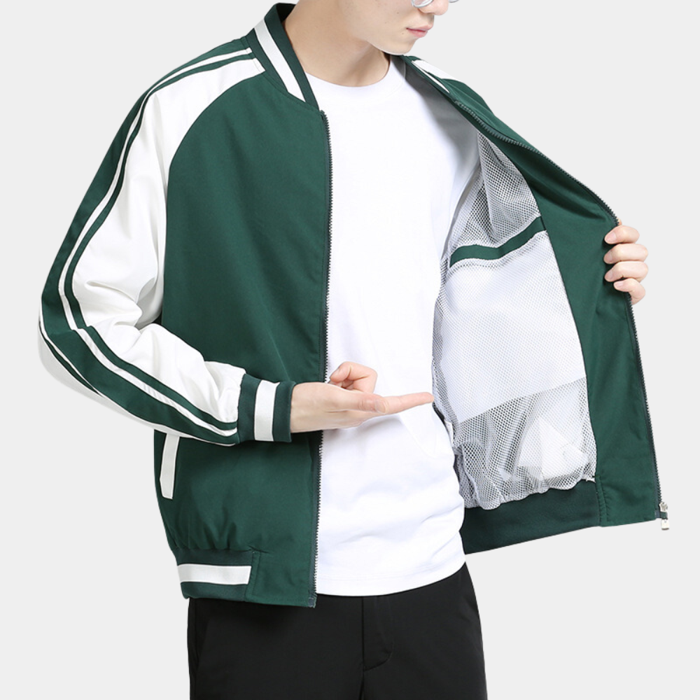 Tracksuit Jas | Zip-Up | Losse pasvorm | Windjack Jas | Herenjas-Boetiek Moda