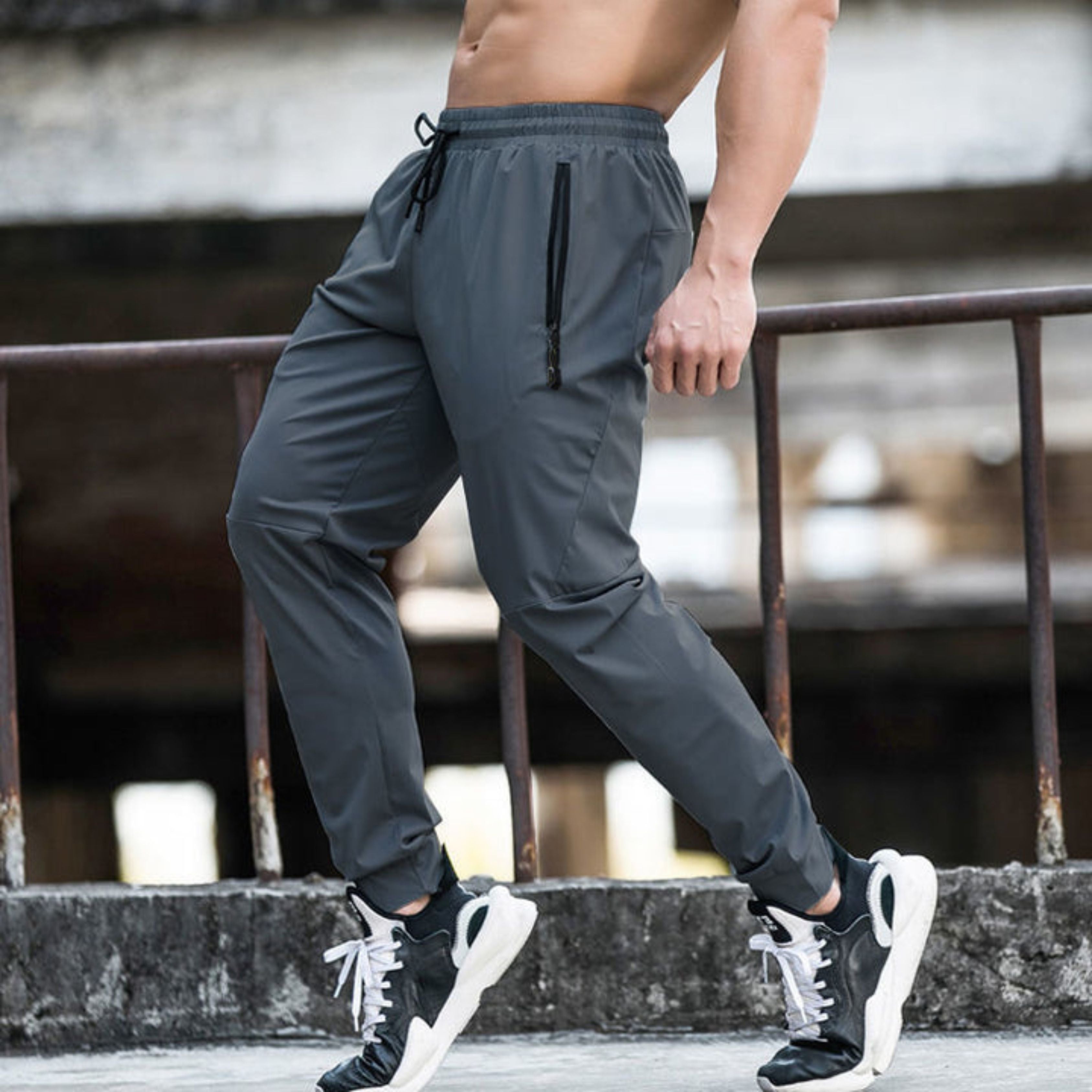 Trainingsbroek - Trekkoord - Lichtgewicht - Joggingbroek - Actieve kleding voor mannen-Boetiek Moda