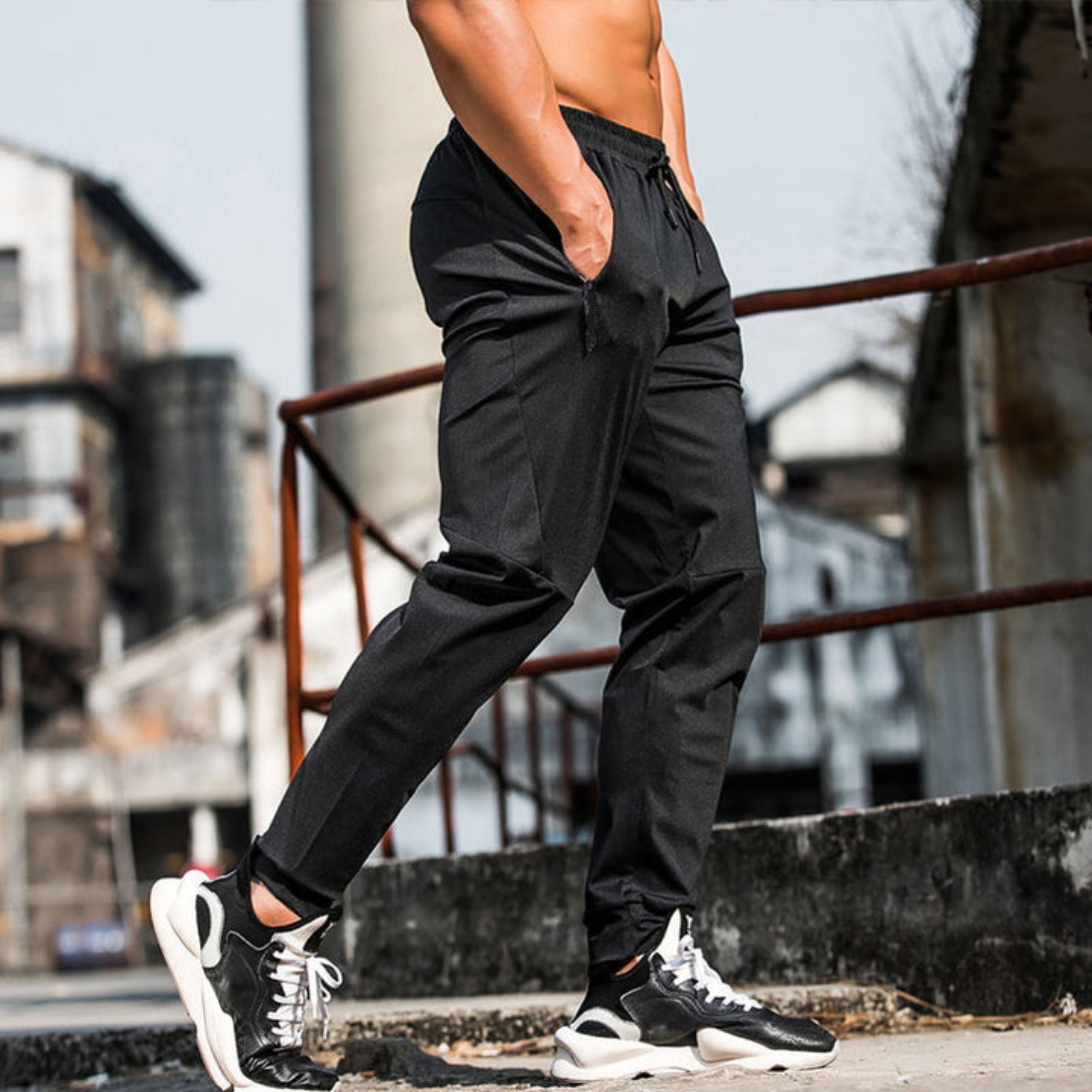 Trainingsbroek - Trekkoord - Lichtgewicht - Joggingbroek - Actieve kleding voor mannen-Boetiek Moda