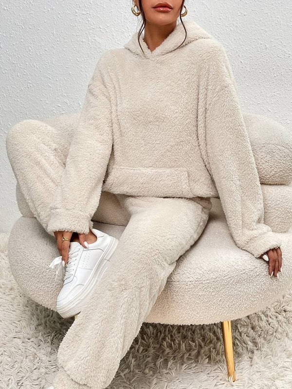 Trainingspak - Dames fleece hoodie en joggingbroek, tweedelige set-Boetiek Moda
