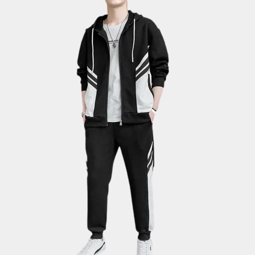 Trainingspak - Heren Rits-Up Tweedelige Jogger Activewear Set-Boetiek Moda