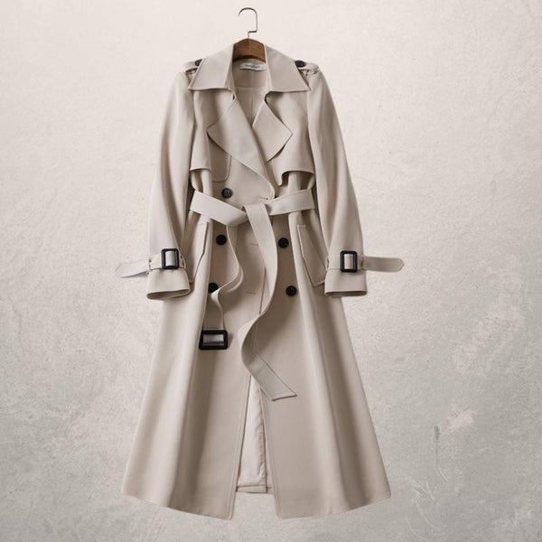 Trenchcoat - Double Breasted - Riem - Lange Jas - Trenchcoat Vrouwen-Boetiek Moda