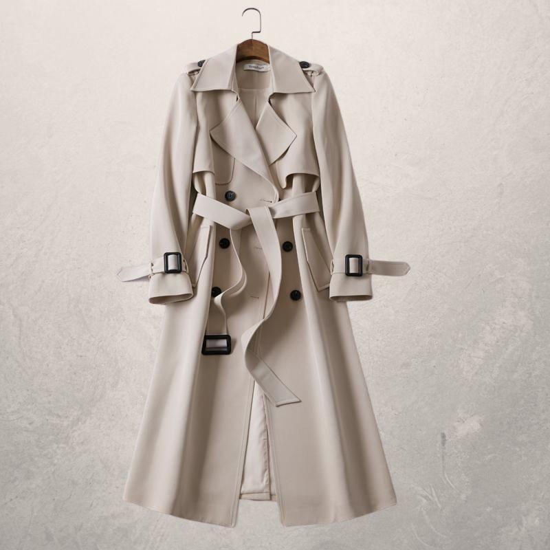 Trenchcoat - Double Breasted - Riem - Lange Jas - Trenchcoat Vrouwen-Boetiek Moda