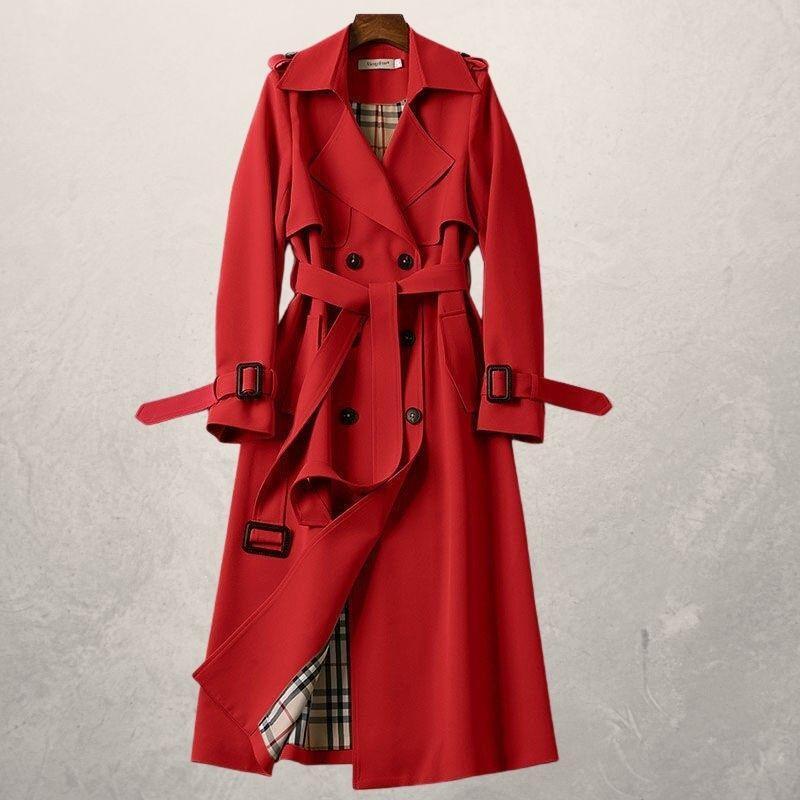 Trenchcoat - Double Breasted - Riem - Lange Jas - Trenchcoat Vrouwen-Boetiek Moda