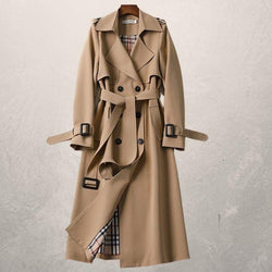 Trenchcoat - Double Breasted - Riem - Lange Jas - Trenchcoat Vrouwen-Boetiek Moda