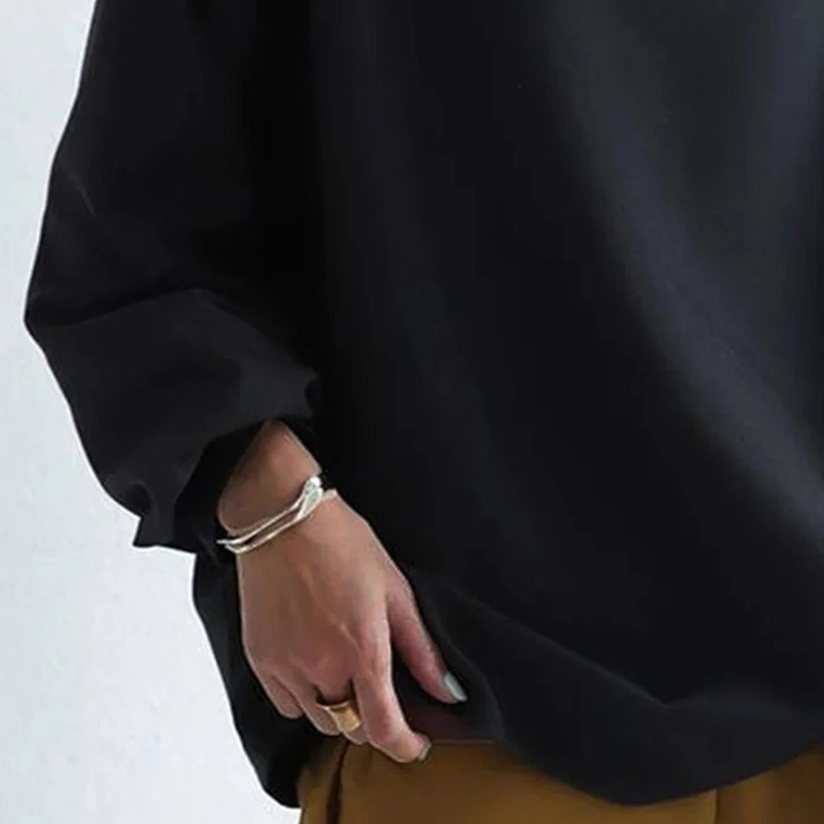 Trui | Hoge Hals | Zwart | Oversized Pullover | Dameskleding-Boetiek Moda
