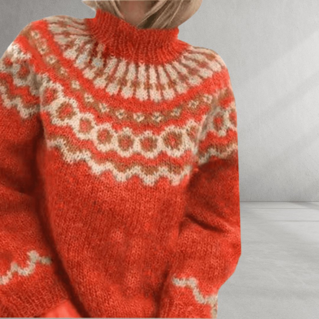 Trui met Scandinavisch breipatroon-Boetiek Moda