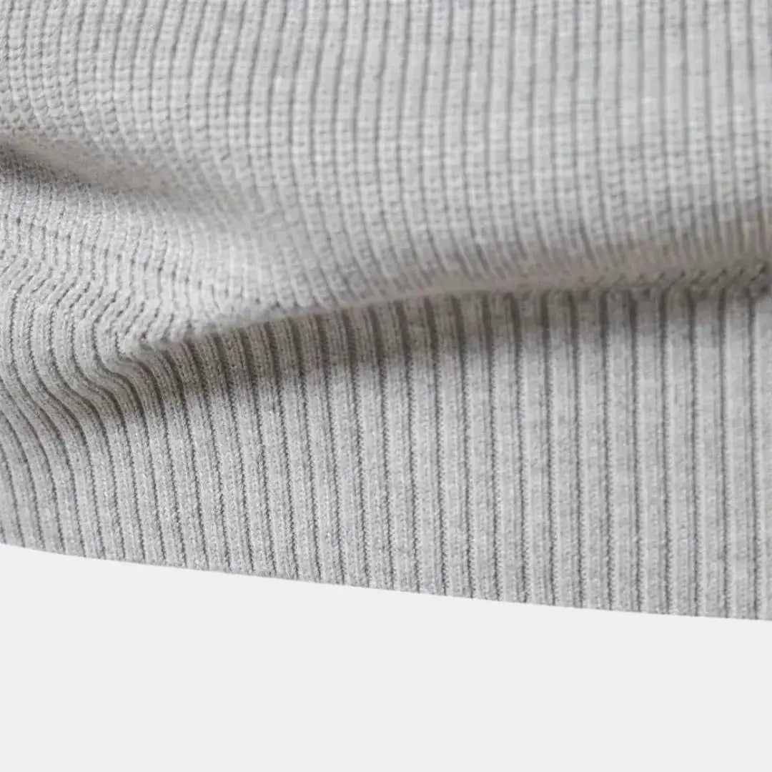 Trui met halve rits | Gebreid | Rits in de hals | Polotrui | Heren trui met kwartrits-Boetiek Moda