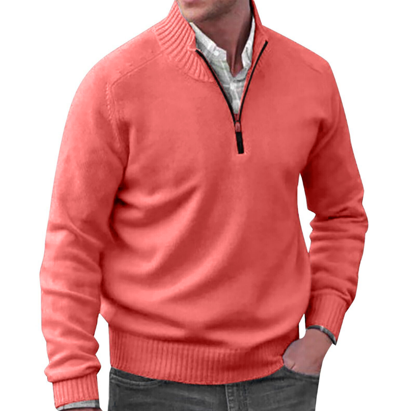 Trui met kwart rits heren - Winter - Trui - Gebreide trui - Trui met halve rits heren-Boetiek Moda