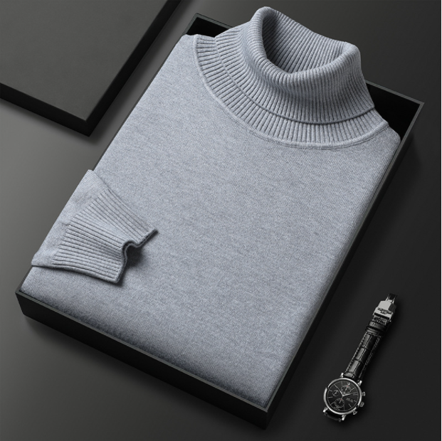 Trui met rolkraag - Gebreid - Polar Neck - Trui met hoge kraag - Trui met hoge kraag voor mannen-Boetiek Moda