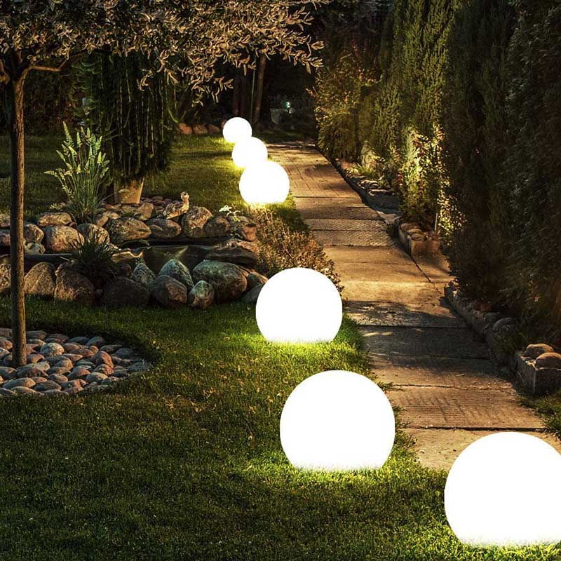 Tuinlamp | Oplaadbaar | Bal | LED-lamp | Buitenverlichting-Boetiek Moda