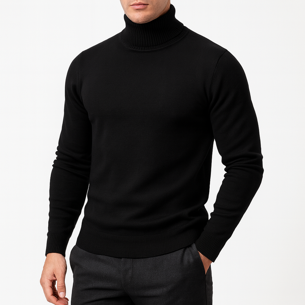 Turtleneck trui - Effen - Rollkraag - Gebreide trui - Heren trui-Boetiek Moda