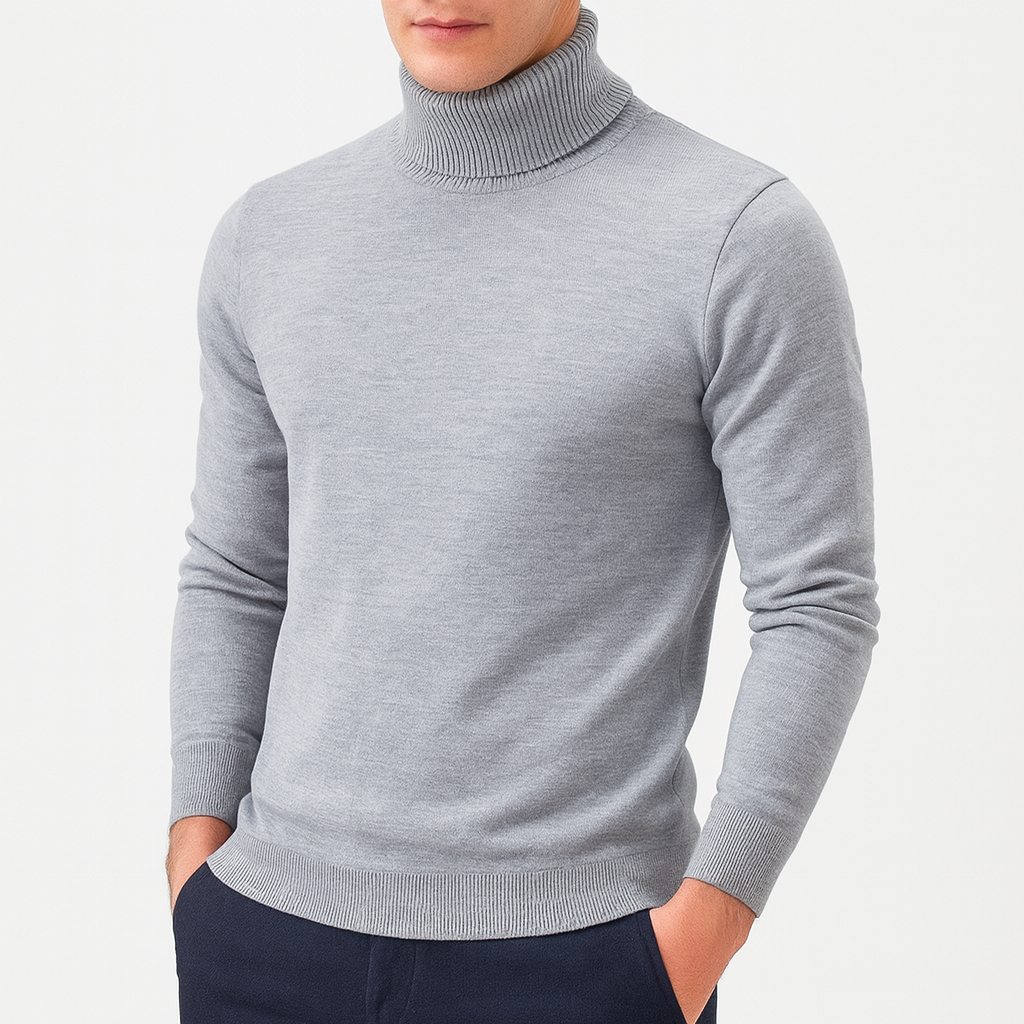 Turtleneck trui - Effen - Rollkraag - Gebreide trui - Heren trui-Boetiek Moda