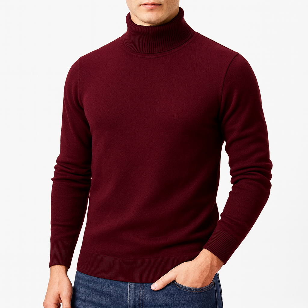 Turtleneck trui - Effen - Rollkraag - Gebreide trui - Heren trui-Boetiek Moda
