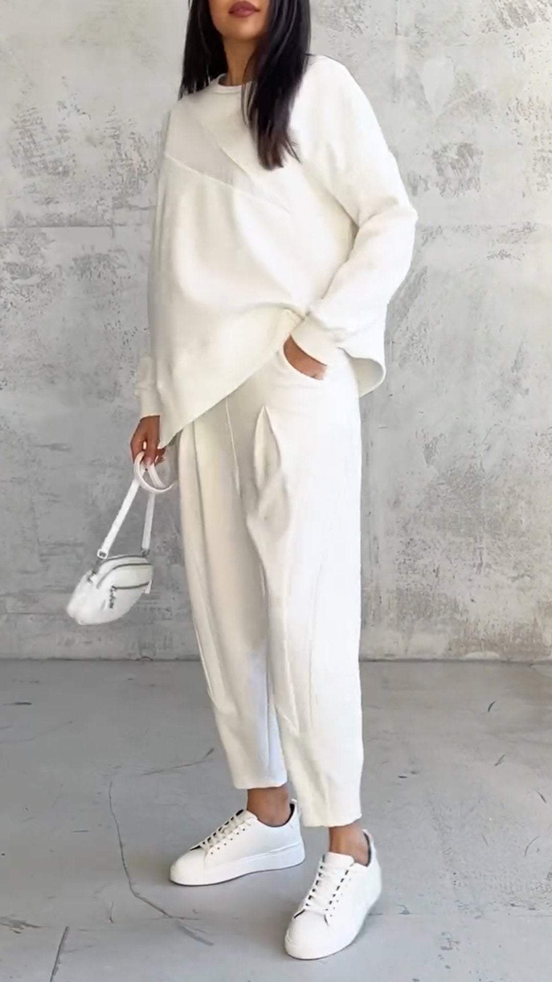 Tweedelige Set - Lange Mouw - Oversized Pullover - Samengesteld - Dameskleding-Boetiek Moda